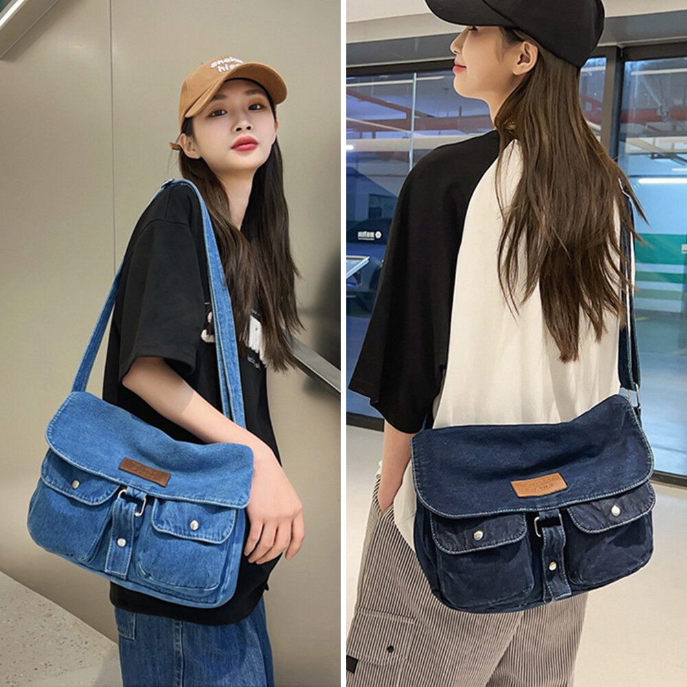 Women's Denim Satchel Crossbody Bag Shoulder Handbags Jean