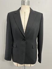 Tahari ASL Women s Black Gray Pinstripe Blazer Size 8 Classic