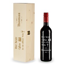 2-TLG Wein Geschenkset mit personalisierter Wunschgravur - geschenk mann genuss