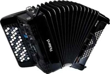 ROLAND FR-1XB BK V-ACCORDION BUTTON KEYBOARD TYPE BLACK BUILT-IN AMP AND SPEAKER