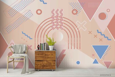 3D Abstract Geometric Pattern Self-adhesive Removable Wallpaper Murals Wall 89