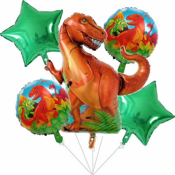 31Tlg T-REX + Dinosaurier Ballon Set Kindergeburtstag Geburtstag Dinos Dino Deko-image
