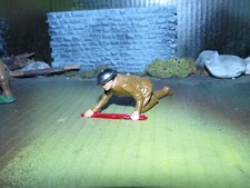 BARCLAY LEAD TOY SOLDIER CRAWLING WITH RIFLE-REPAINTED-1940