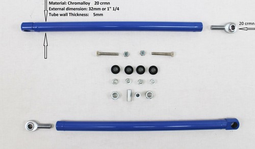 17 Polaris RZR 1000 2014 superior inferior alto espacio libre barra barra barra kit azul - Imagen 5 de 5