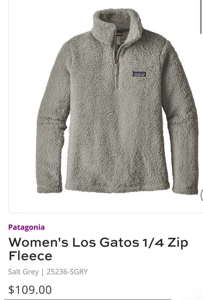 Chaqueta pulóver de piel polar Patagonia para mujer LOS GATOS 1/4 cremallera talla M Foto 2 de 4