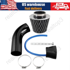 Black Cold Air Intake Mushroom Filter Induction Kit Pipe Power Flow Hose System
