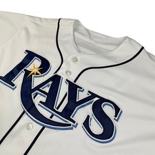 2012 Tampa Bay Rays #21 Jose Lobaton Game Worn Sewn/Stitched Jersey • Size 48