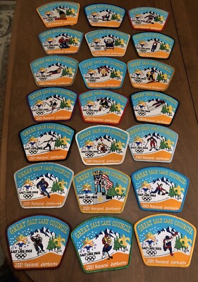 Lot Of 21 ~ 2001 National Scout Jamboree ~ Great Salt Lake Council Patch  ~ New