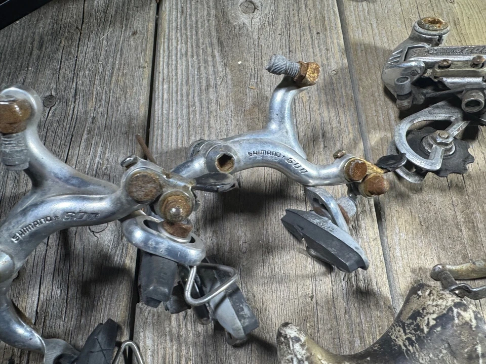 Juego de frenos de desviador delanteros traseros Shimano 600 Groupset Downtube USADOS Foto 3 de 4