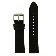 Canvas Watch Band Black Sport Style Water Resistant Strap Mens 20mm 22mm