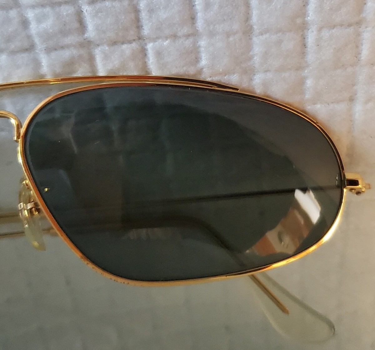 小物 Ray-Ban Bausch-Lomb VINTAGE U.S.A. 90s RAY-BAN Bausch & Lomb FUGITIVES W1958 Gold G-15 60 [] 18