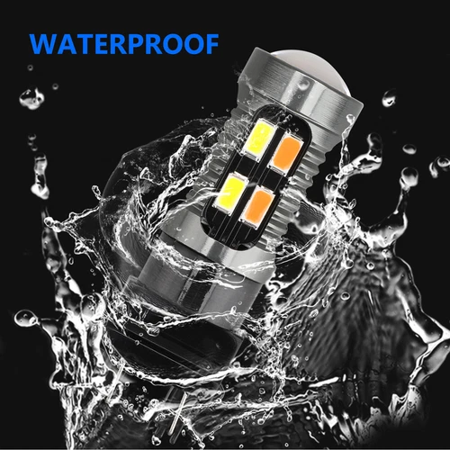 4X 3157 3156 LED DRL Switchback Turn Signal Light Bulbs 4157na 3457a White/Amber - Bild 6 von 13