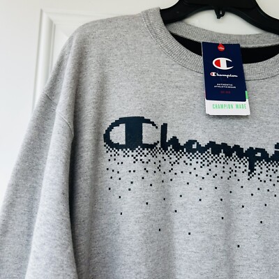 Champion Men's Powerblend Fleece Crew Neck Sweatshirt Navy