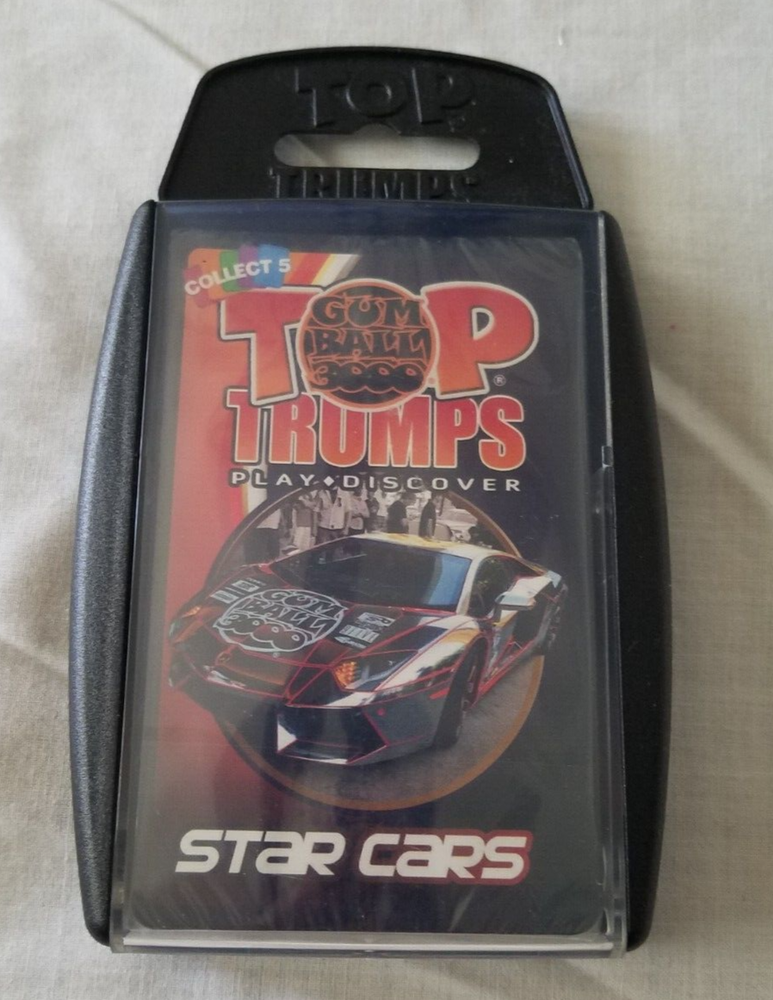 New Unopened Top Trumps Gumball 3000 Star Cars - Collect 5!