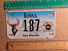 License Plate, Iowa, ALPCA Motorcycle (cf. NOTE), 2012, Deer, # 187