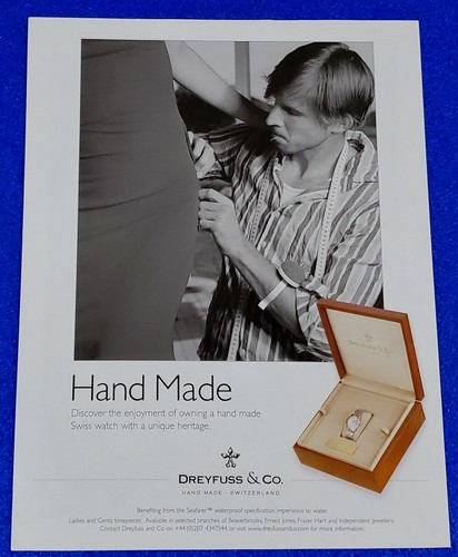 2006 HAND MADE DREYFUSS & CO ARMBANDUHR ORIGINAL DRUCKANZEIGE MADE IN SWITZERLAND