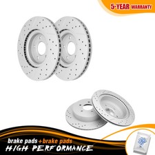 Front Rear Drilled Slotted Brake Rotors Set For Nissan Murano Infiniti Q60 Q50