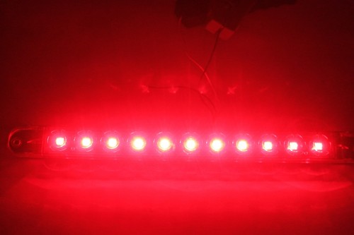 (4) 17" WATERPROOF Red LED Trailer Truck RV Car Stop Tail Turn Light Bar Sealed - Picture 5 of 9