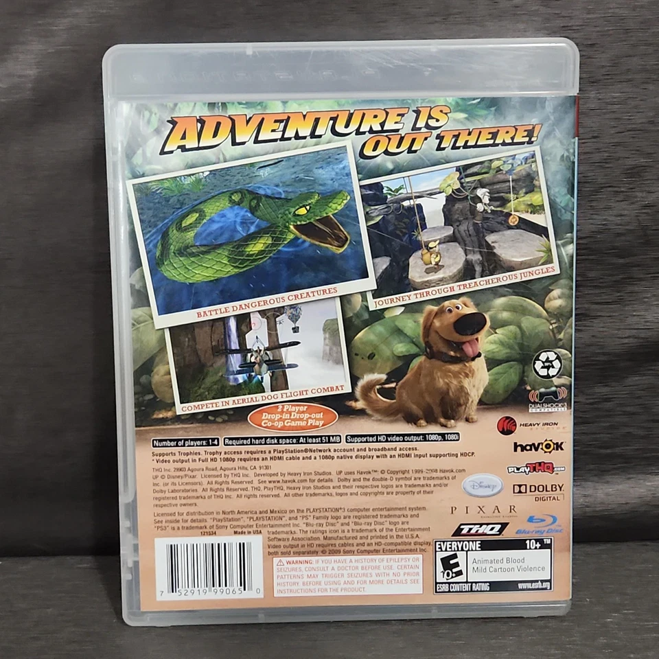 Up Disney Pixar PlayStation 3 PS3 Video Game THQ Complete CIB - Image 3 of 4