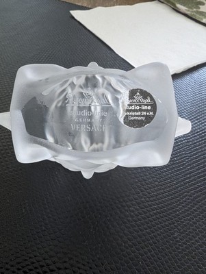 Rosenthal Versace Medusa Studio-Line Crystal Art Glass Sculpture Clear Germany