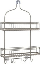 Shower Caddy, Modern and Functional, Steel Shower Rack with 2 Extra Wide Shelves