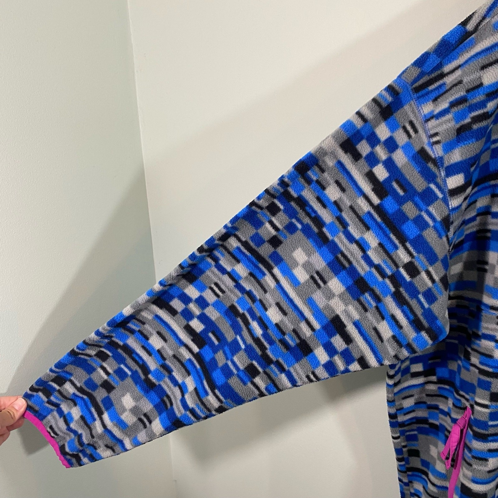 Columbia Women's Blue & Pink Graphics Half Zip Pullover Fleece Size 2XL  thumbnail 5