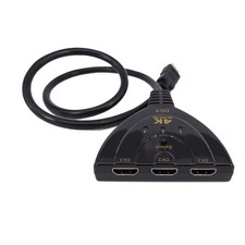 3 Way HDTV Video Splitter Switcher 4K Resolution Support Remote Access