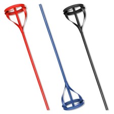 Therwen 3 Pieces Paint Mixer for Drill Attachment 1 to 5 Red,blue,black