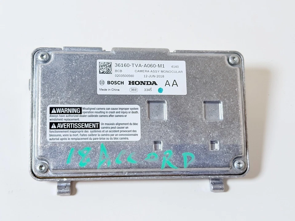 2018 HONDA ACCORD WINDSHIELD LANE ASSIST CAMERA OEM 36160-TVA-A060-M1 - Image 4 of 4