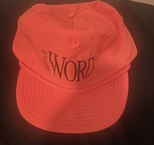 Vintage Microsoft Word Processor Hat Rope Strapback Cap Computer Orange EUC