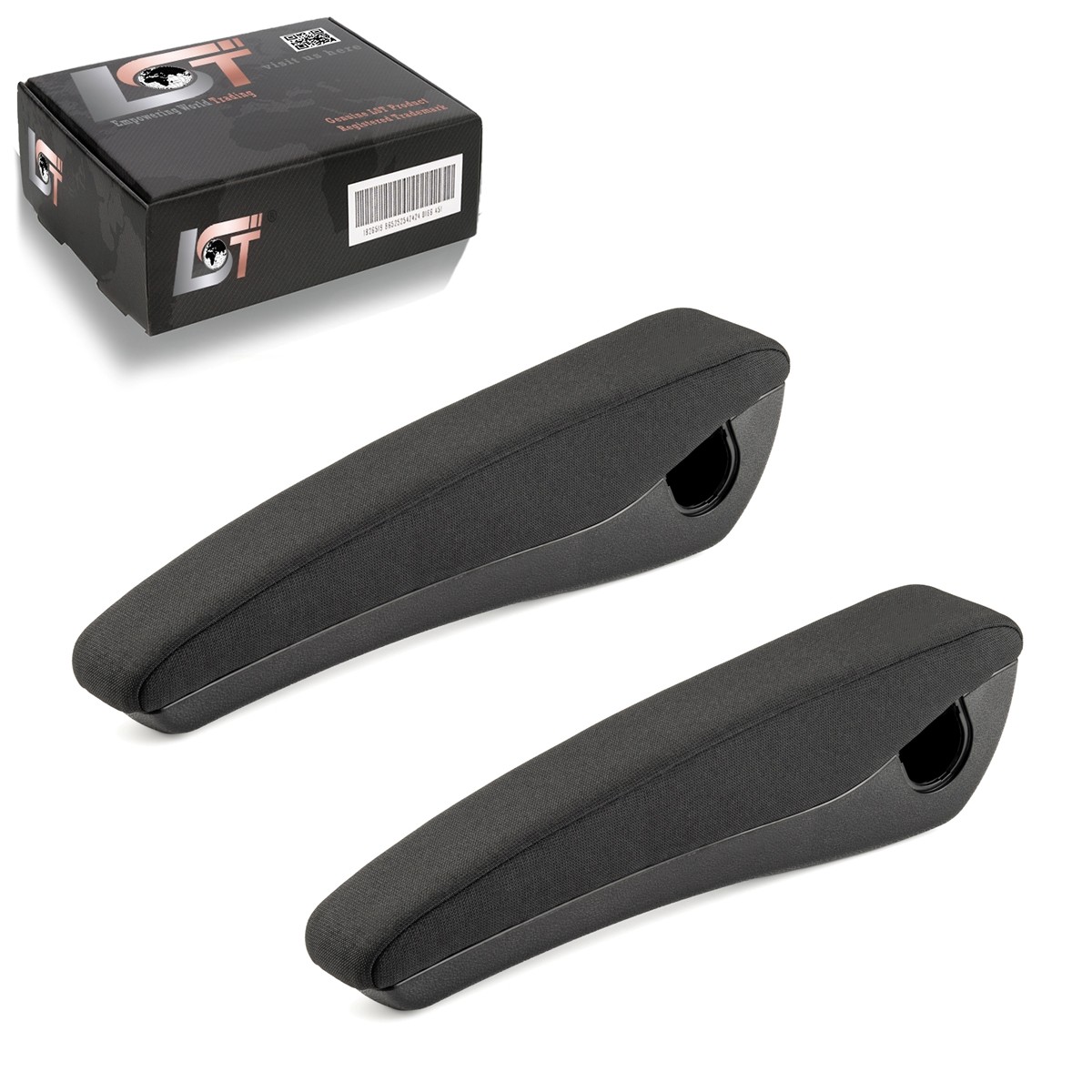 2X Armrest Fabric Cover Black Left Right Trim For Mercedes VW Crafter