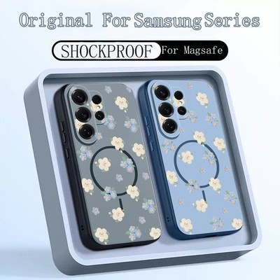 Magsafe-Hülle für Samsung A56 A55 A37 A16 S25 S26 Ultra S24 S23 FE Lovery-Blumen