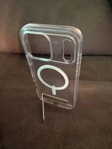 ZAGG Santa Cruz Snap Case with Kickstand for iPhone 17 Pro Max - Clear/White