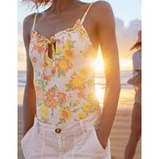 AERIE Floral Printed Cheeky One Piece Swimsuit FEMININE COTTAGECORE Medium M