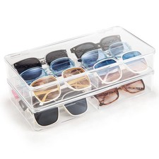 Acrylic Eyeglass Organizer, Stackable Sunglasses Case Storage Organizer with ...