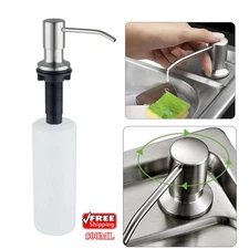 360° Sink Soap Dispenser Stainless Steel Kitchen Hands Liquid Pump Bottle 500ML