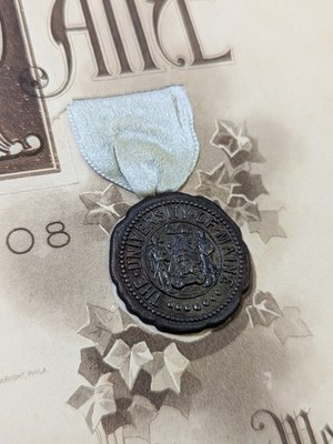 1907 University of Maine Junior Week Program Medal Ribbon Class of 1908 Ephemera