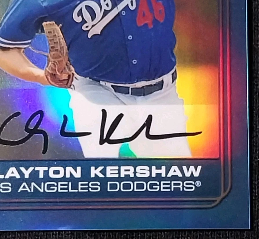 2013 Bowman Chrome Clayton Kershaw #DP84 1st Blue Sapphire Reprint - Image 3 of 4