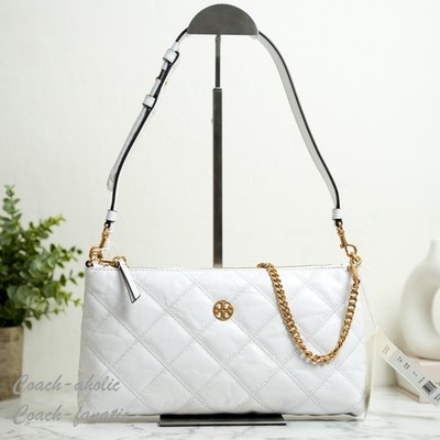 Tory Burch Willa Zip Leather Shoulder Bag in Blanc NWT 162939
