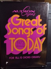 1970's Organ Songbook Audion Organs Great Songs of Today 1973 Annual HC/DJ VG