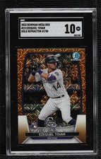 2023 Bowman Mega Box Chrome Gold Mojo Refractor 47/50 Ezequiel Tovar SGC 10 0o48