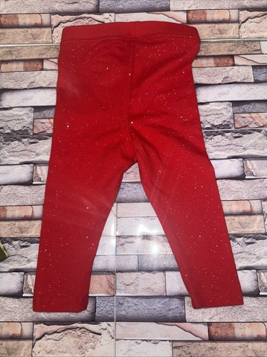 Leggings de cintura elástica Cat & Jack bebé talla 12 meses niñas rojo rosa - Imagen 7 de 15