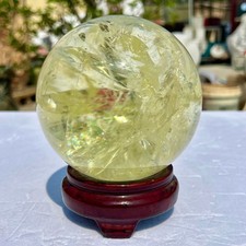 4,9 lb Top Natura Citrino Cuarzo Esfera Cuarzo Cuarzo Bola Cristal Cuarzo Reiki Curación
