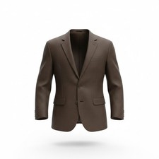 Jos. A. Bank Sport Coat Men 46L Brown Plaid Wool Blazer Two Button Career
