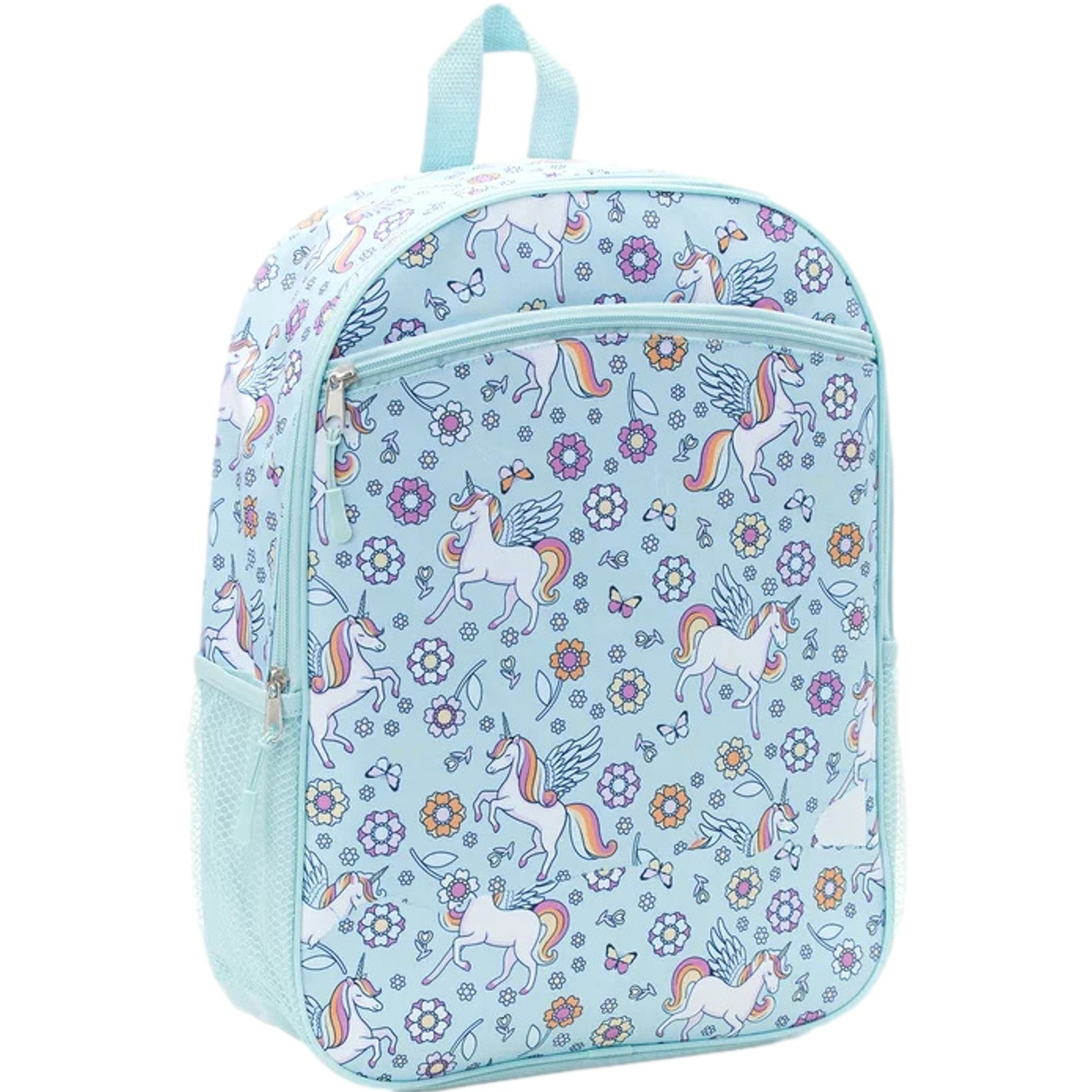 Wonder Nation Unicorn Garden 16" Backpack, Girls Book Bag wi