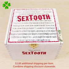 Tatuaje SexTooth Vampire Empty Wood Cigar Box 6" x 5.75" x 4"
