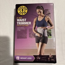 Gold  s Gym 8 Inch Waist Trimmer Belt Fits Up To 50 Inch Waist Hook Loop Closure