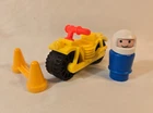 Vintage Fisher Price Little People #2451 Yellow Motorcycle; Very Good Condition!