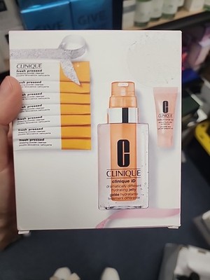 Clinique Supercharged Hydrating Jelly 3.9oz,7 fresh Pressed Cleanser&eye Gel 5ml