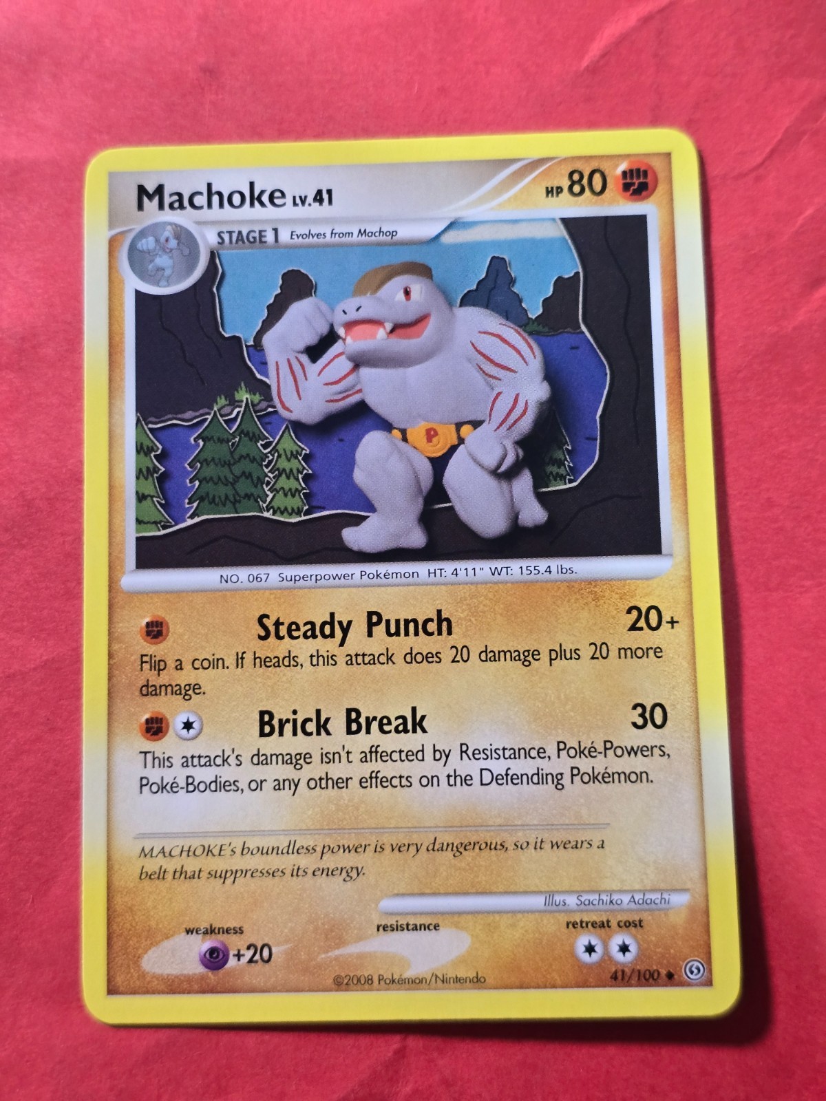 2008 Pokemon Diamond and Pearl Stormfront #41 Machoke, UC, NF/H, cd9